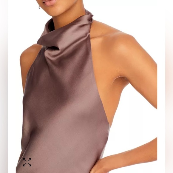 Anine Bing Eliana Silk Cowl Neck Dress size Large NWT - Picture 4 of 16